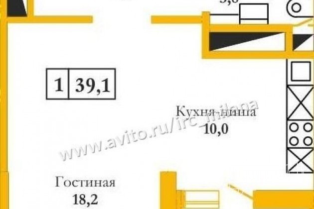 1-к квартира, 44 м², 7/20 эт. в городе Оренбург, фото 5, стоимость: 1 820 000 руб.