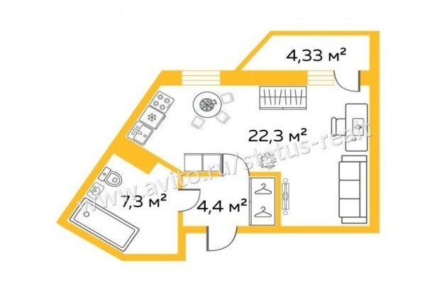 Студия, 35 м², 5/10 эт. в городе Санкт-Петербург, фото 3, телефон продавца: +7 (812) 389-32-32