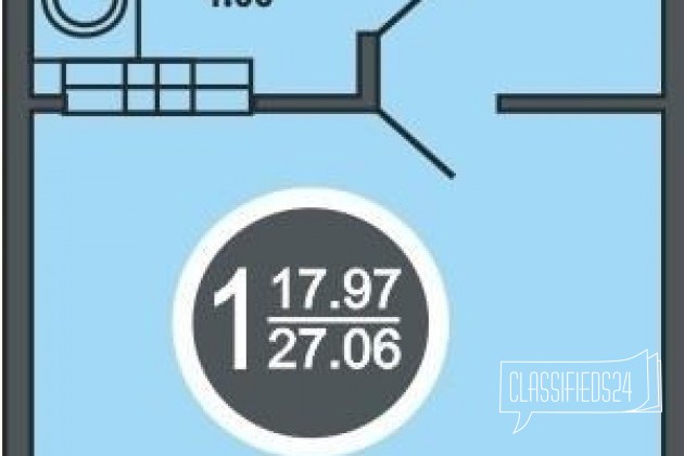 1-к квартира, 27 м², 5/8 эт. в городе Тюмень, фото 4, Новостройки
