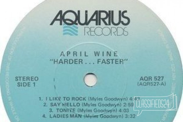 April Wine Harder. Faster в городе Москва, фото 5, телефон продавца: +7 (926) 881-94-84