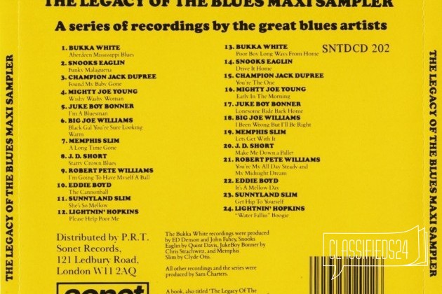 Legacy OF THE blues maxi sampler (1974) CD Switzer в городе Санкт-Петербург, фото 3, стоимость: 800 руб.