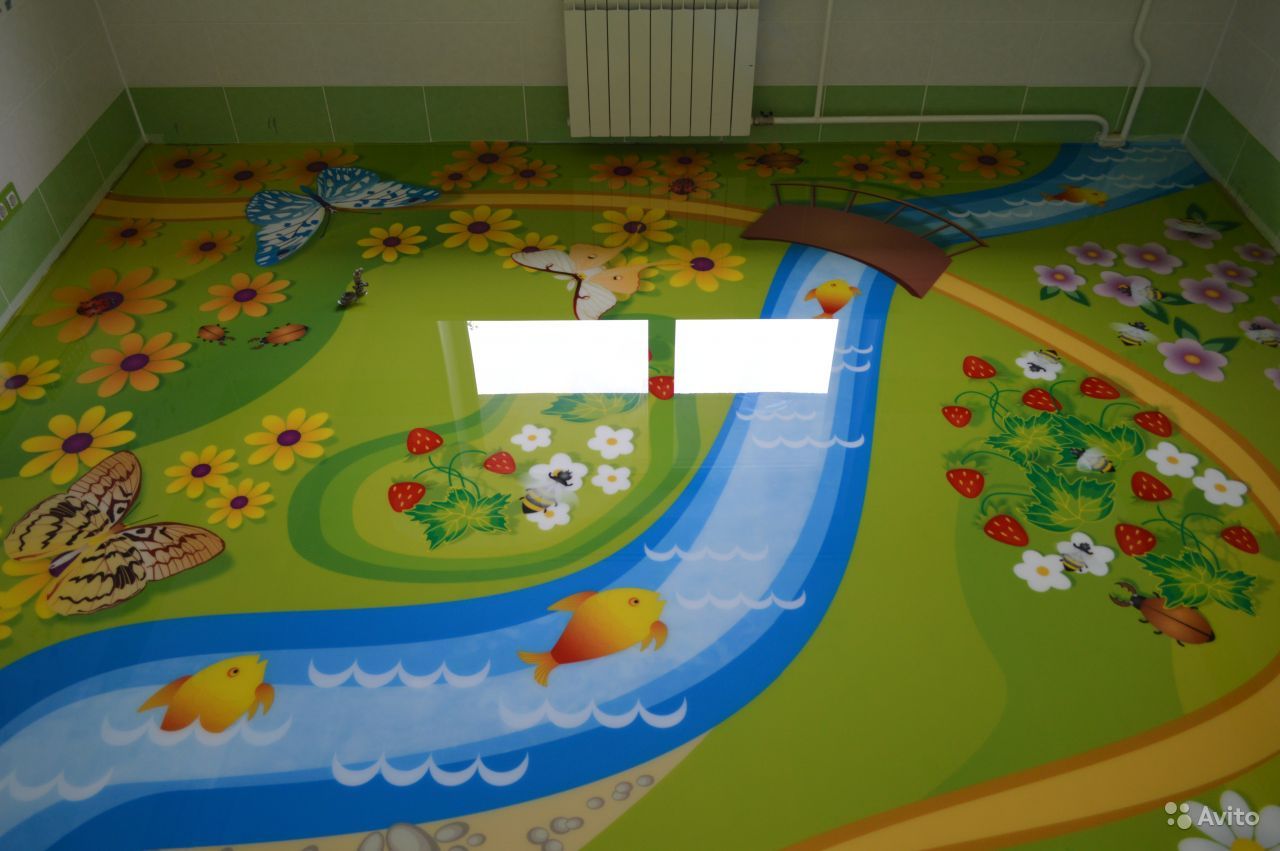 Наливной пол в детском саду