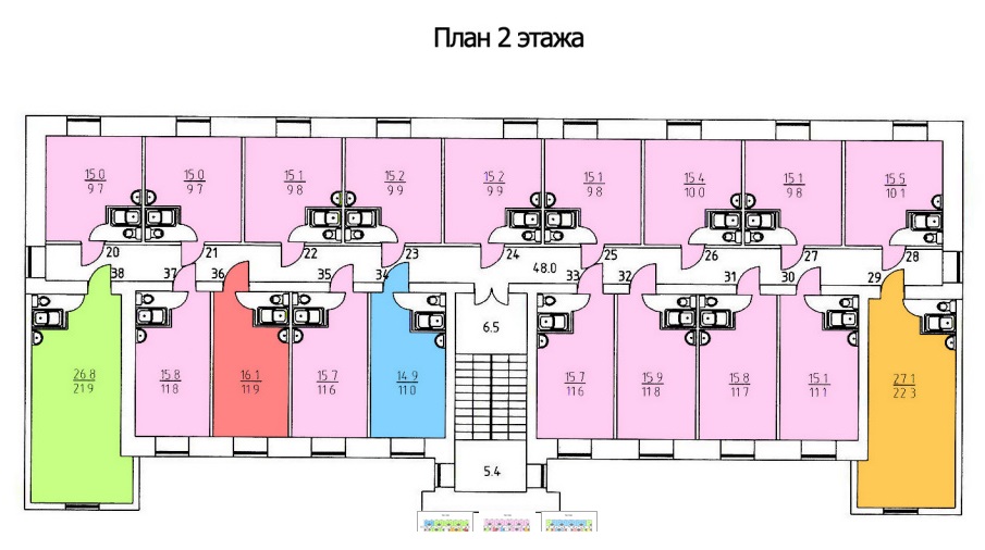 Продам 1-комнатную квартиру на 2-м этаже в новом 3-х этажном кирпичном доме в городе Томск, фото 2, Вторичный рынок