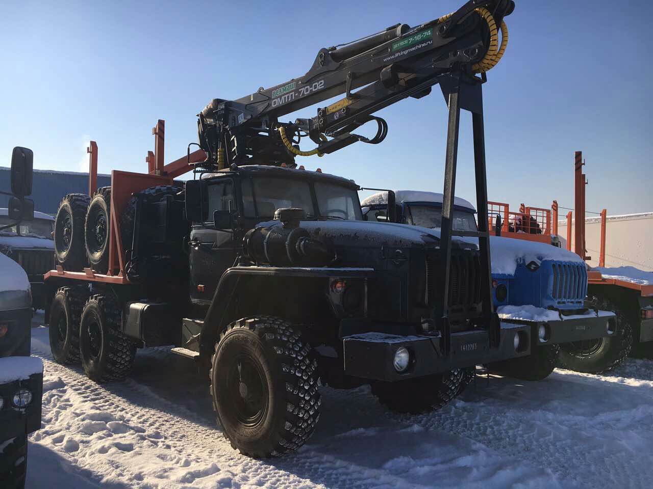 Новый лесовоз Урал 55571, с манипулятором  купить в Лизинг Доставка по РФ  в городе Бежецк, фото 1, Тверская область