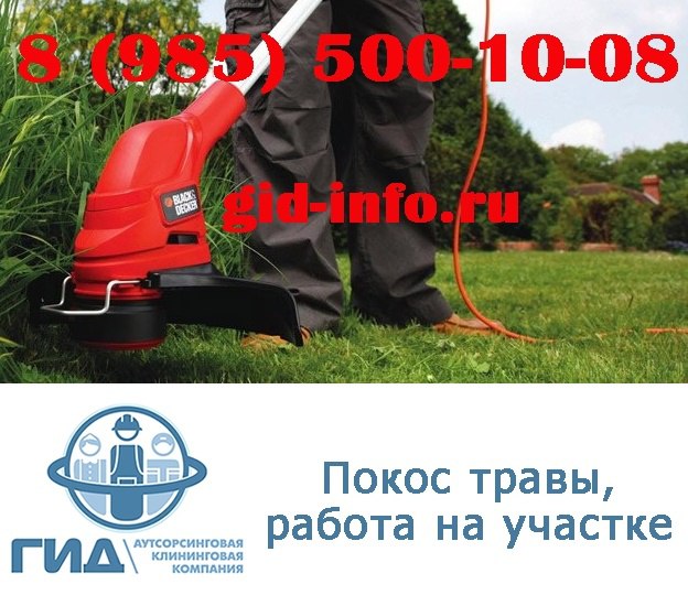 Покос травы, работа на участке в городе Обнинск, фото 1, телефон продавца: +7 (985) 500-10-08