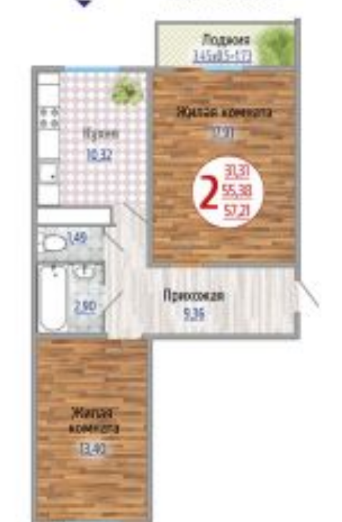 Продам 2-комнатную квартиру  в городе Яблоновский, фото 1, Краснодарский край