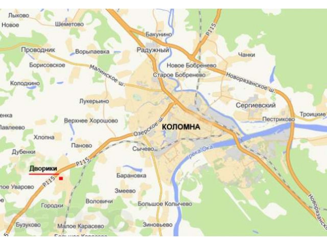 Карта коломенского района московской области подробная