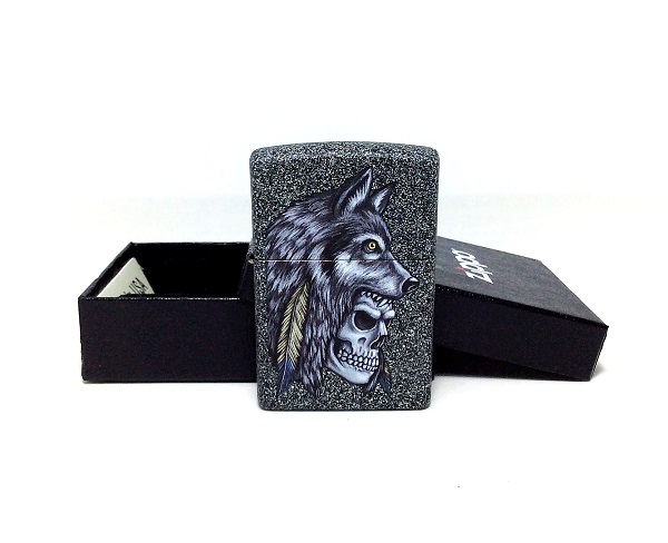 Зажигалка Zippo 29863 Wolf Skull Feather в городе Москва, фото 3, стоимость: 3 250 руб.