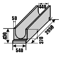 Водоотводные лотки Л300 (2950*540*430) по серии 3.006.1-2 в городе Смоленск, фото 4, Кирпич, бетон, ЖБИ, сухие смеси