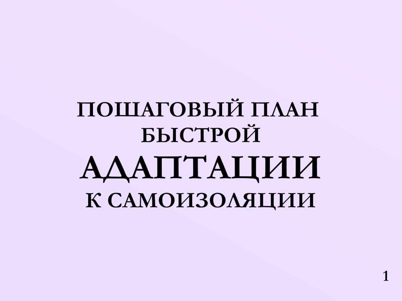 Пошаговый план быстрой адаптации к самоизоляции в городе Санкт-Петербург, фото 1, Ленинградская область