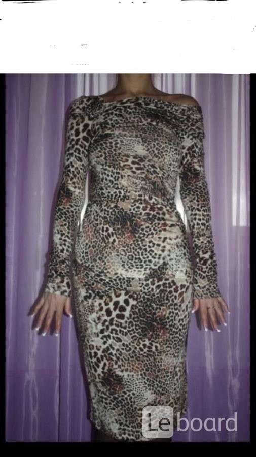 Платье новое blumarine италия м 46 леопард шерсть миди теплое бежевое коричневое кофейное в городе Москва, фото 1, Московская область
