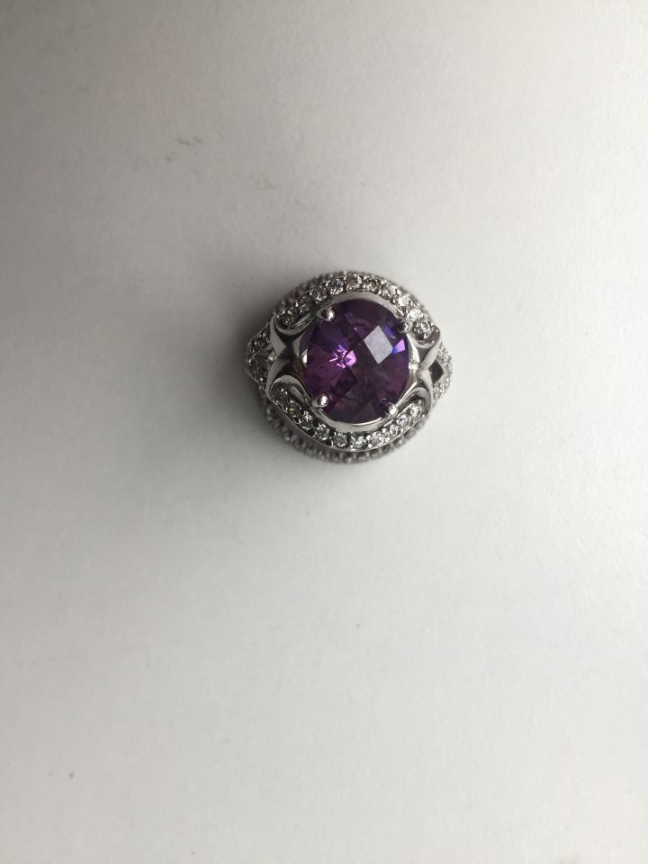 Кольцо новое серебро 19 размер камень аметист фиолетовый сиреневый камни сваровски swarovski кристал в городе Москва, фото 6, стоимость: 5 500 руб.