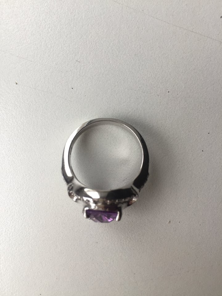Кольцо новое серебро 19 размер камень аметист фиолетовый сиреневый камни сваровски swarovski кристал в городе Москва, фото 8, Кольца