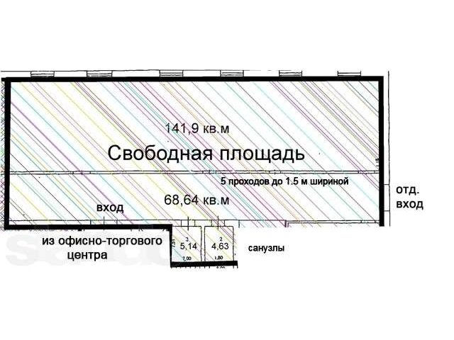 220 кв. м под банк или маркет ТНП, медцентр. 1-й этаж, отд. вход в городе Королёв, фото 5, стоимость: 1 100 руб.