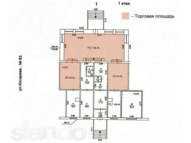 Продам помещение (магазин), Косарева 63, 248м2 в городе Челябинск, фото 2, стоимость: 13 640 000 руб.