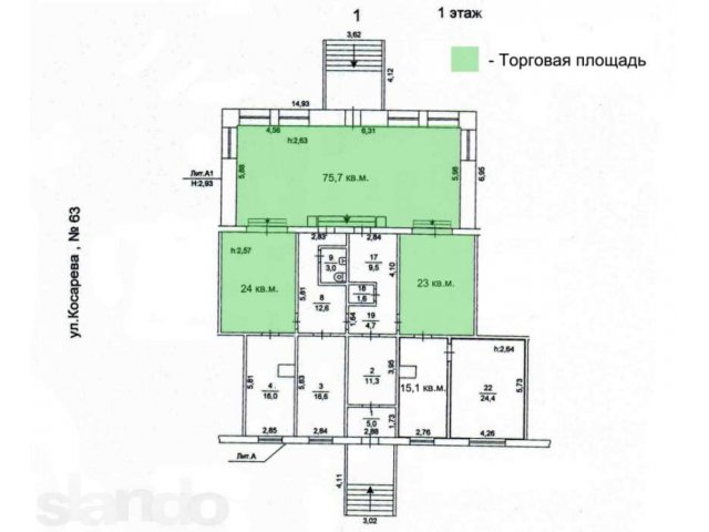 Продам торговое помещение по ул. Косарева, 63 в городе Челябинск, фото 4, стоимость: 14 550 000 руб.